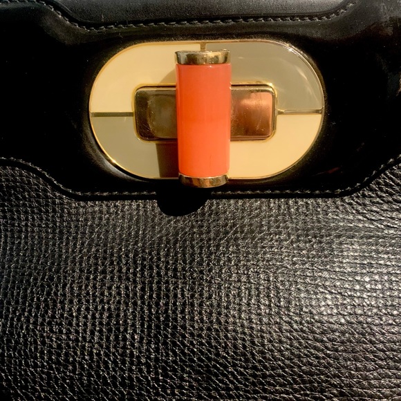 BVLGARI ISABELLA ROSSELLINI LEATHER HANDBAG black calf - Picture 3 of 15